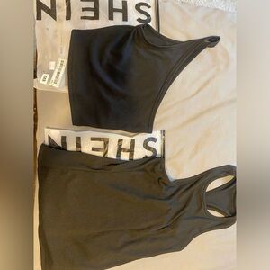 SHEIN BRAND NEW NEVER WORN BLACK TANK TOPS